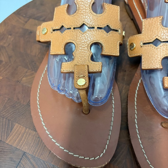Tory Burch Phoebe Flat Thong Sandals Royal Tan Women's Size 10.5 M - Picture 4 of 13